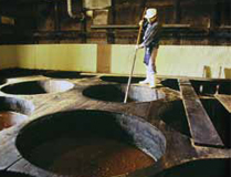 Traditional method of soy sauce production